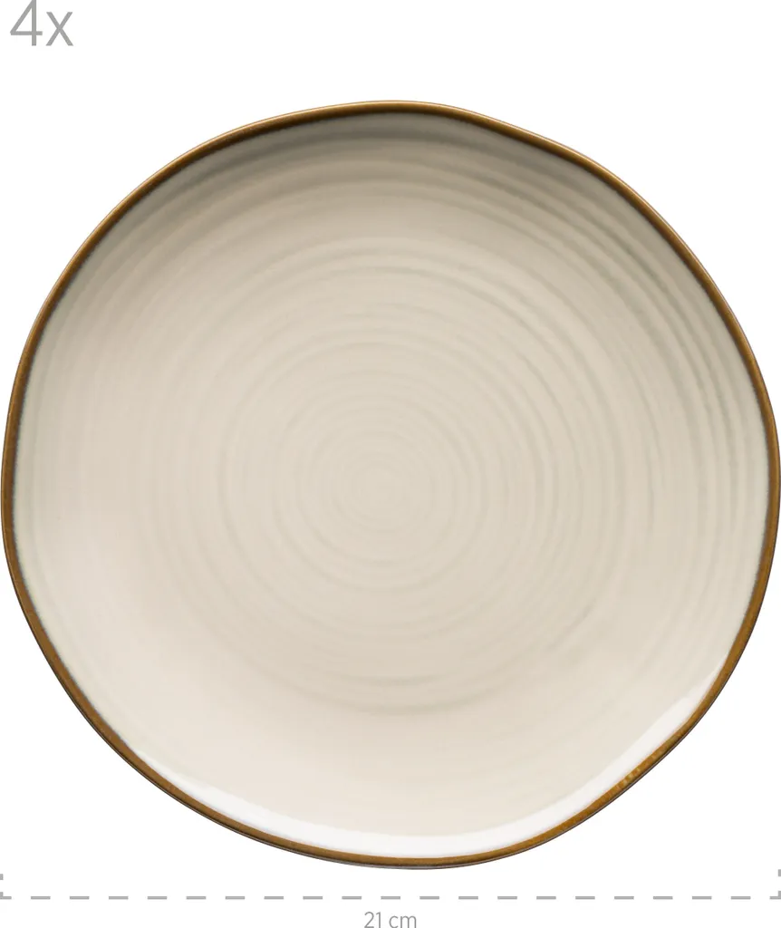 Mäser 931818 Frühstücksset Nottingham Für 4 Personen, Steinzeug, Beige (1 Set, 12-teilig) – Bild 9