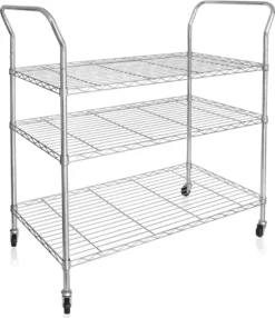 Küchenwagen Servo Verchromt 3 Etagen