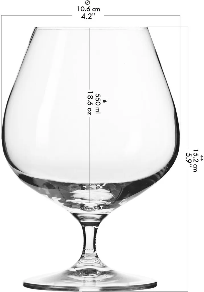 KROSNO Cognac-Gläser Cognacschwenker | Set Von 6 | 550 ML | Harmony Kollektion | Perfekt Für Zuhause, Restaurants Und Partys | Spülmaschinenfest – Bild 14