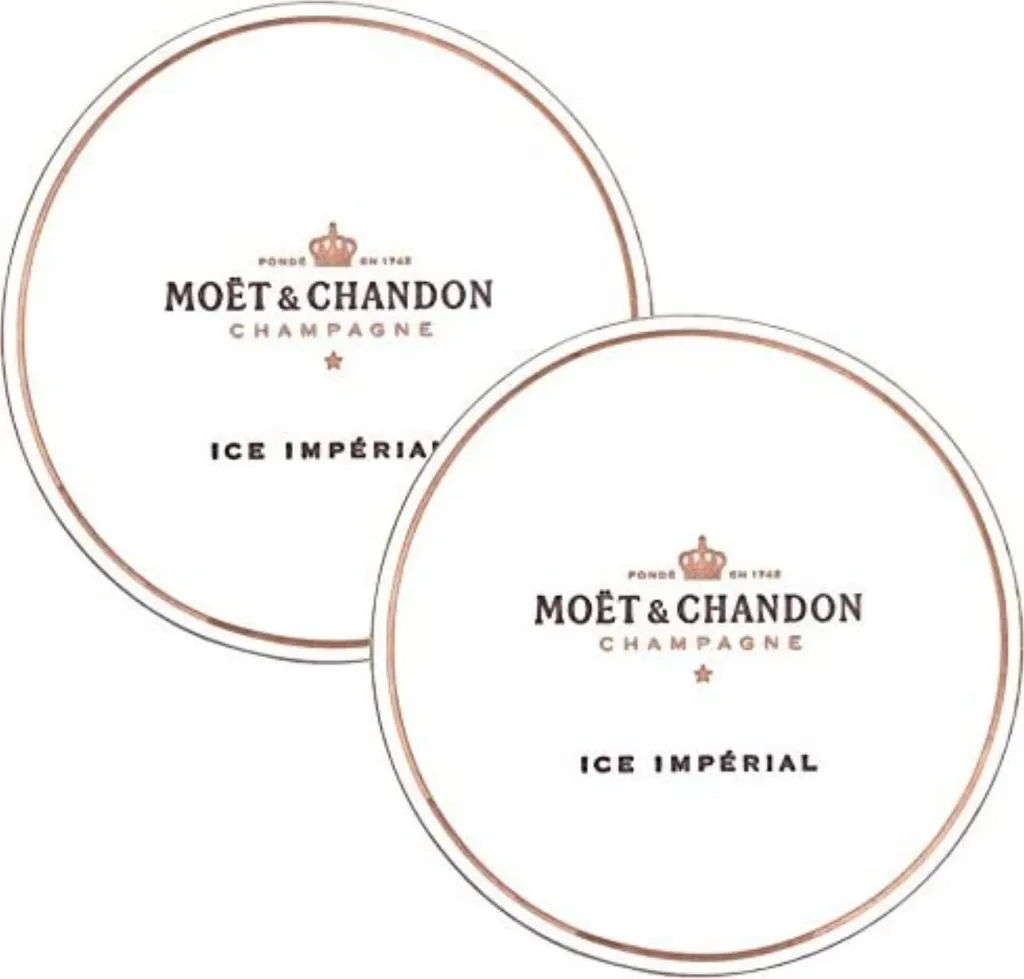 Original Moët & Chandon Acryl Champagnergläser Ice Imperial Weiß Inkl. Untersetzer – Bild 4