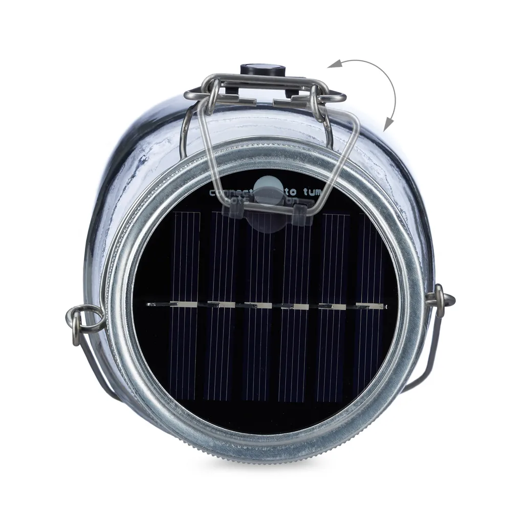 Relaxdays 4 X Solarleuchte Im Einmachglas Weiß – Bild 8