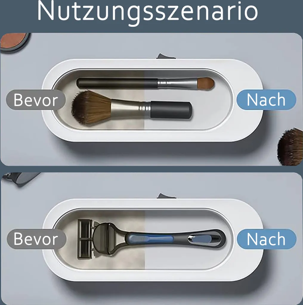 Ultraschallreiniger Ultraschallreinigungsgerät Ultraschallgerät 250ml Ultraschallbad Ultrasonic Cleaner 3000 Hz Für Brillen Schmuck Uhr – Bild 3