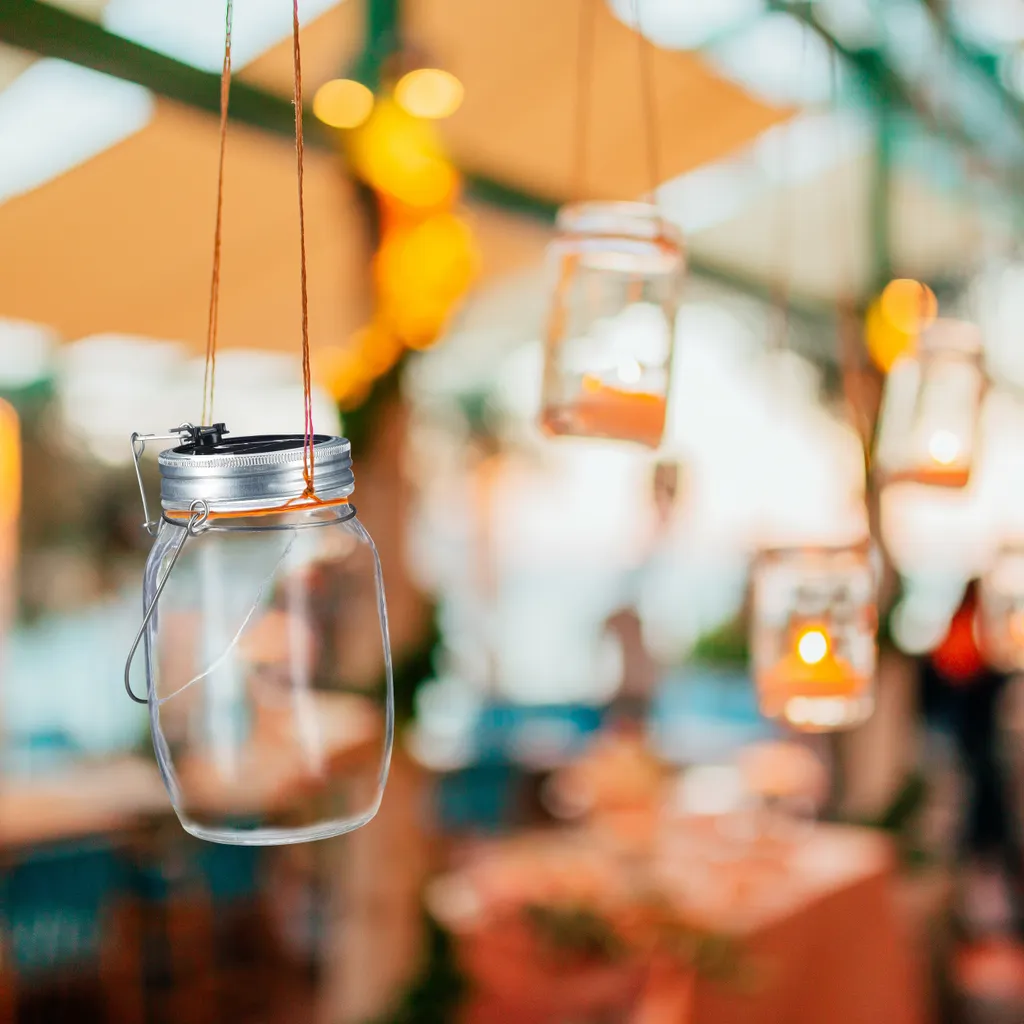 Relaxdays 4 X Solarleuchte Im Einmachglas Weiß – Bild 5