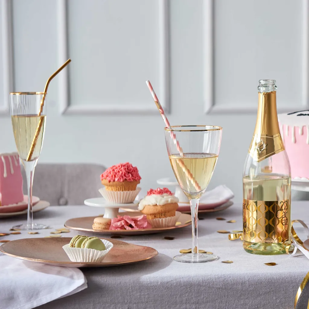 BUTLERS GOLDEN TWENTIES 4x Weingläser Mit Goldrand Und Rillen 280ml – Bild 5