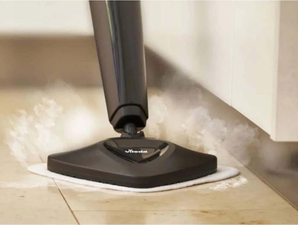 Vileda 168933 Steam PLUS Dampfreiniger Mit Mikrofaserbezug Plus PowerPad, Entfernt Bis Zu 99,9% Bakterien, Ohne Chemie, 3 Dampfeinstellungen, ECO-Verpackung – Bild 3