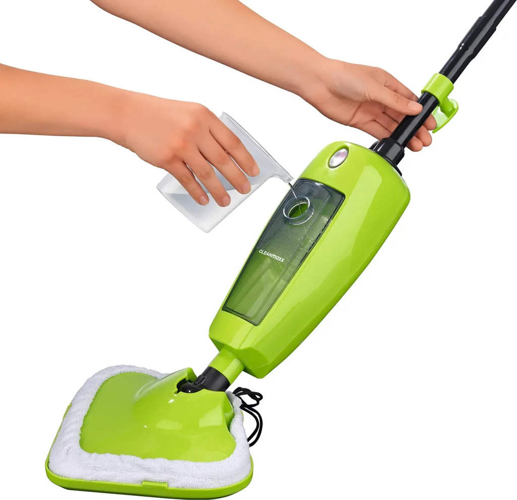 CLEANmaxx Dampfbesen 1000W Grün Bodenpflege Inkl. Messbecher Mikrofasertuch – Bild 17