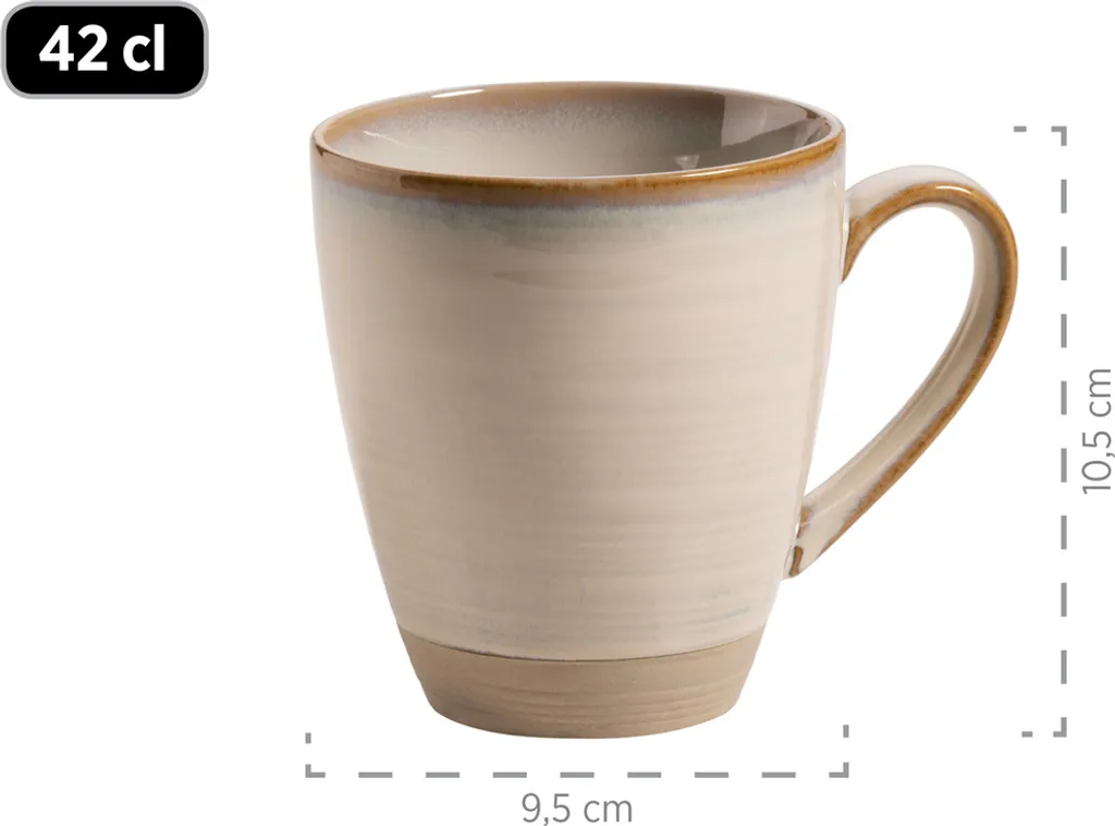 Mäser 931818 Frühstücksset Nottingham Für 4 Personen, Steinzeug, Beige (1 Set, 12-teilig) – Bild 7