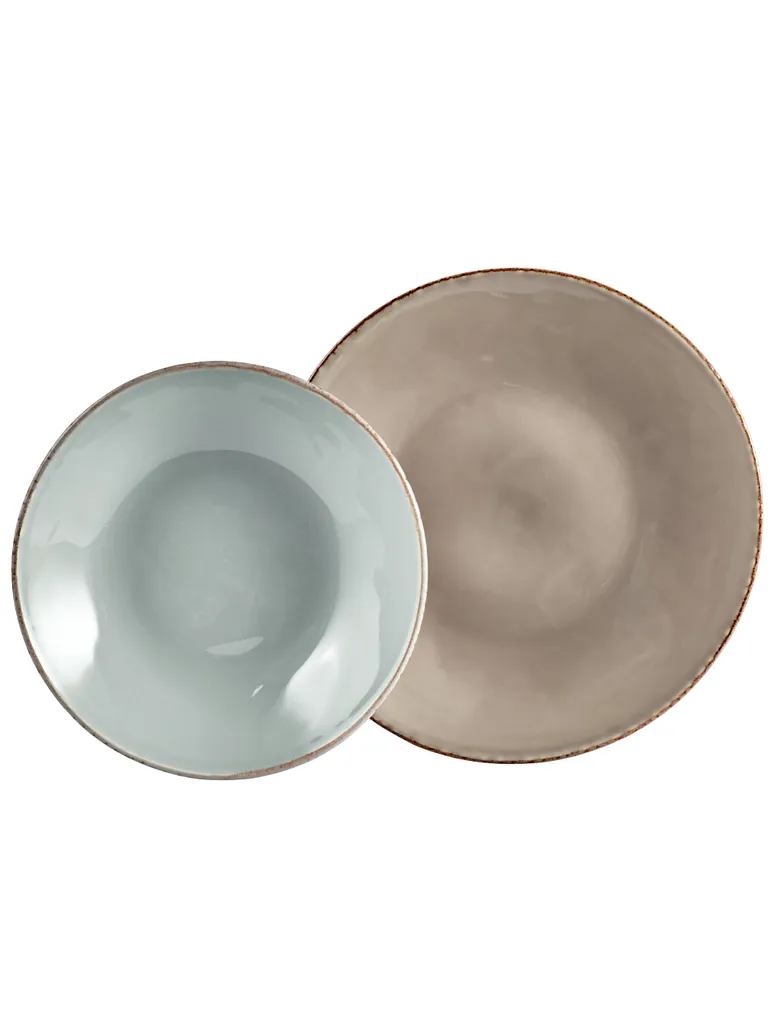 CreaTable 14397 Tafelservice Organic Oslo Für 6 Personen, Steingut (1 Set, 12-teilig) – Bild 2