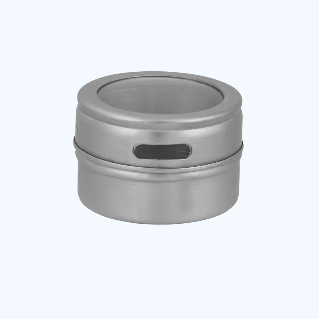 Fackelmann Magnetische Gewürzdose, Vorratsdose Mit Streuöffnungen, Aufbewahrungsdose Aus Edelstahl (Farbe: Silber/Transparent), Menge: 1 Stück – Bild 3