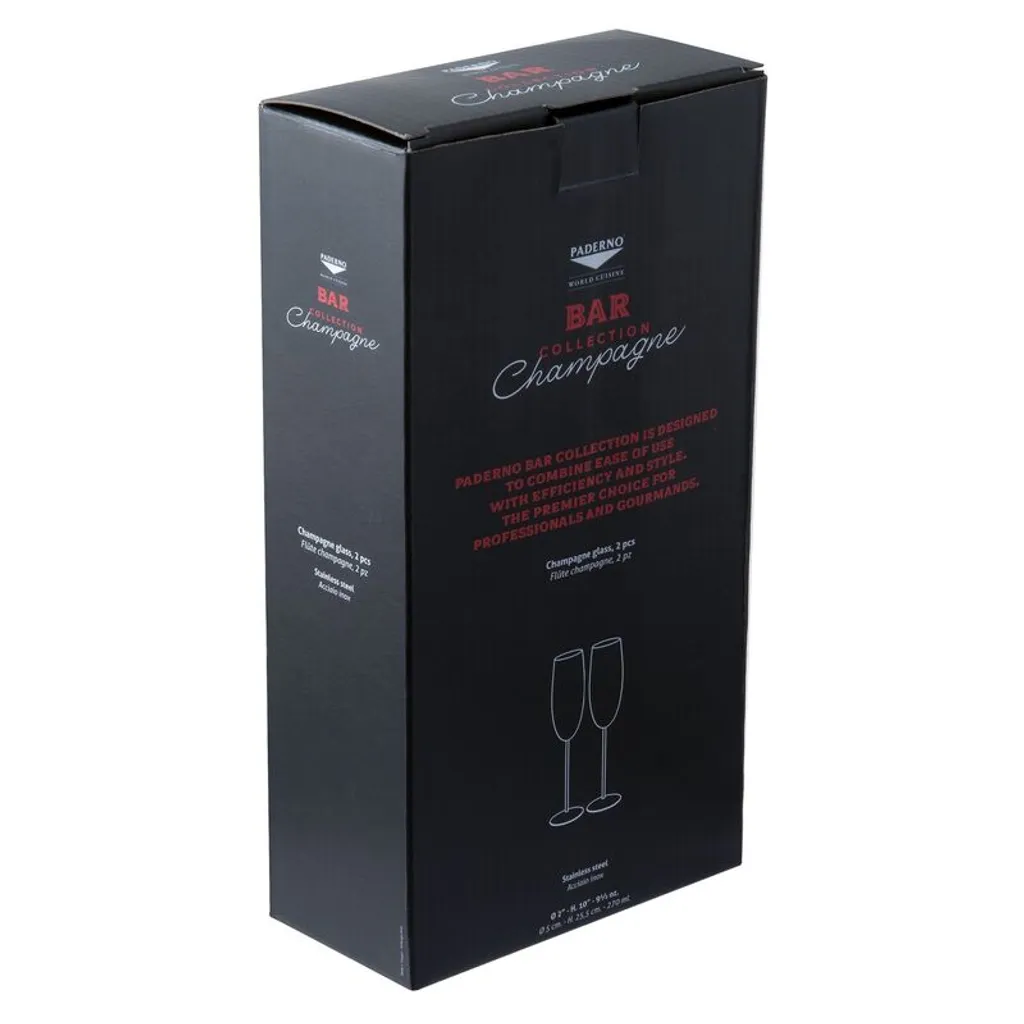 Sambonet Paderno Mixology Set 2 Champagnerflöten Gold – Bild 2