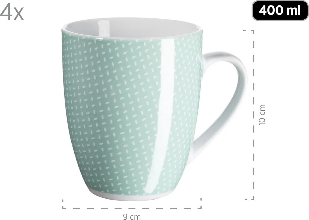 Mäser 931565 Kombiservice Kitchen Time II Für 4 Personen, Porzellan, Grün (1 Set, 16-teilig) – Bild 5