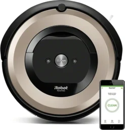 IRobot Roomba E6, Beutellos, Beige, Schwarz, Rund, Gummi, Walzenbürste & Seitenbürste, Lithium-Ion (Li-Ion)