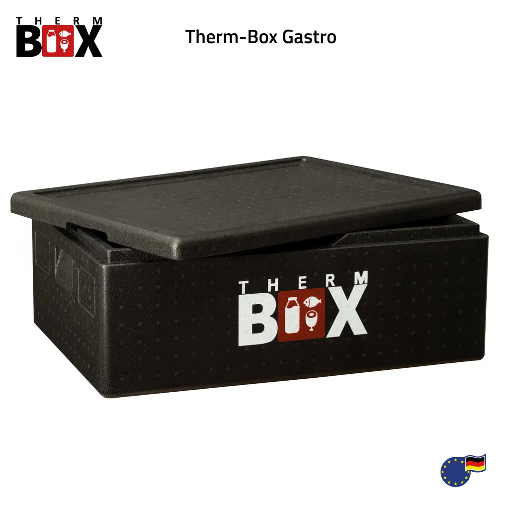 Profibox B53 - Wand: 3cm - Volumen: 53L - Innenmaß: 62,5x42,5x22cm - Wiederverwendbar Isolierbox Thermobox Kühlbox Warmhaltebox - Für E2 Kiste – Bild 2