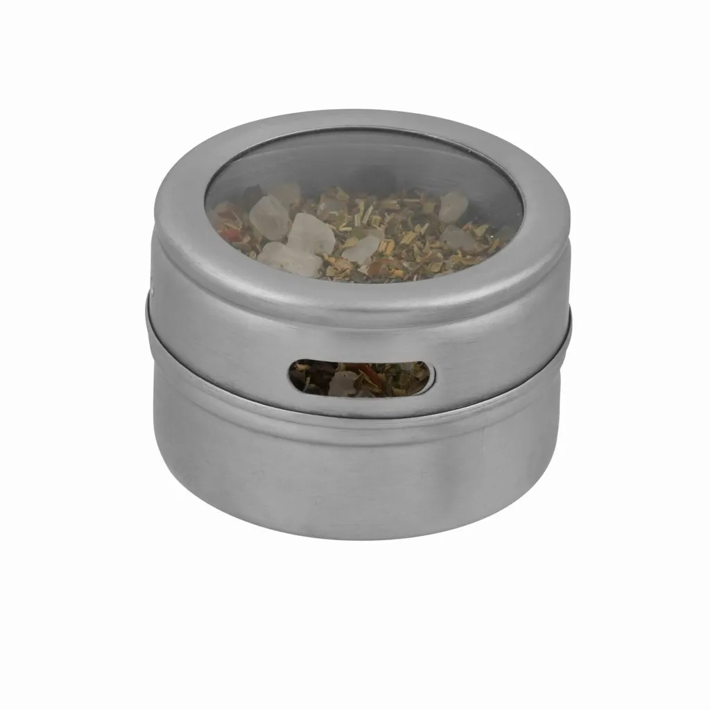 Fackelmann Magnetische Gewürzdose, Vorratsdose Mit Streuöffnungen, Aufbewahrungsdose Aus Edelstahl (Farbe: Silber/Transparent), Menge: 1 Stück – Bild 4