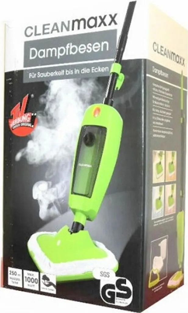 CLEANmaxx Dampfbesen 1000W Grün Bodenpflege Inkl. Messbecher Mikrofasertuch – Bild 15