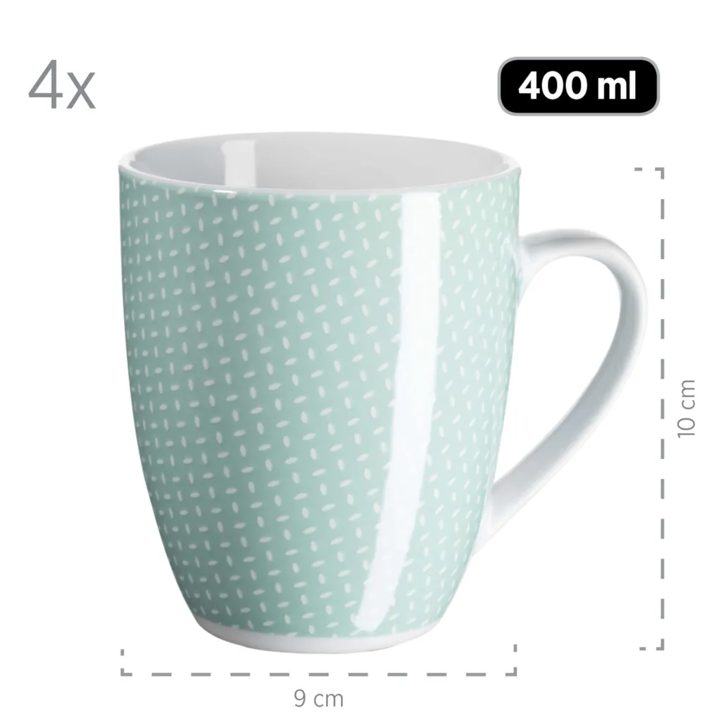 Mäser 931565 Kombiservice Kitchen Time II Für 4 Personen, Porzellan, Grün (1 Set, 16-teilig) – Bild 7