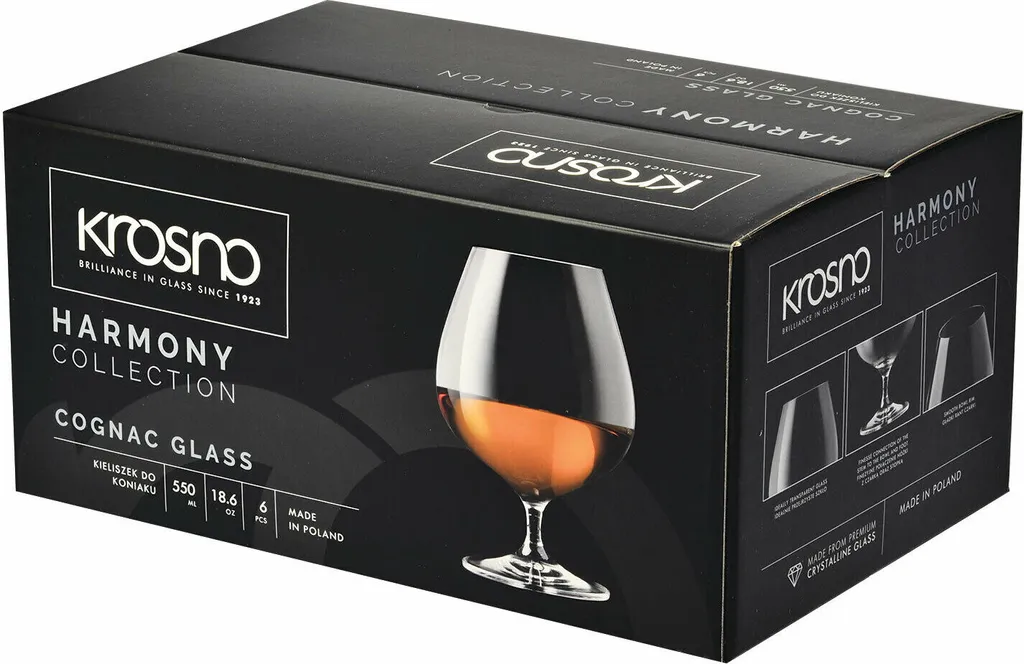 KROSNO Cognac-Gläser Cognacschwenker | Set Von 6 | 550 ML | Harmony Kollektion | Perfekt Für Zuhause, Restaurants Und Partys | Spülmaschinenfest – Bild 10