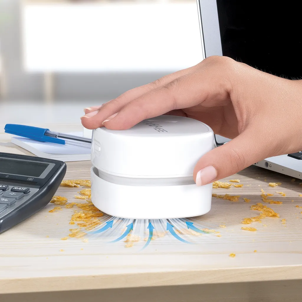 MAXXMEE Tisch-Staubsauger - 60 Minuten Laufzeit - Weiß Tischstaubsauger Mini Staubsauger Akku Handstaubsauger Handsauger Akkusauger – Bild 2