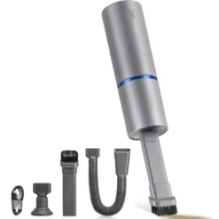 Handstaubsauger Akku Handsauger Kabellos Nass & Trocken 4500Pa AutoTastatursauger Mit 4 Verschiedenen Vakuumdüsen, Waschbarer HEPA Filter Perfekt Für Auto,Teppich,Sofa,Tastatur,Haustier