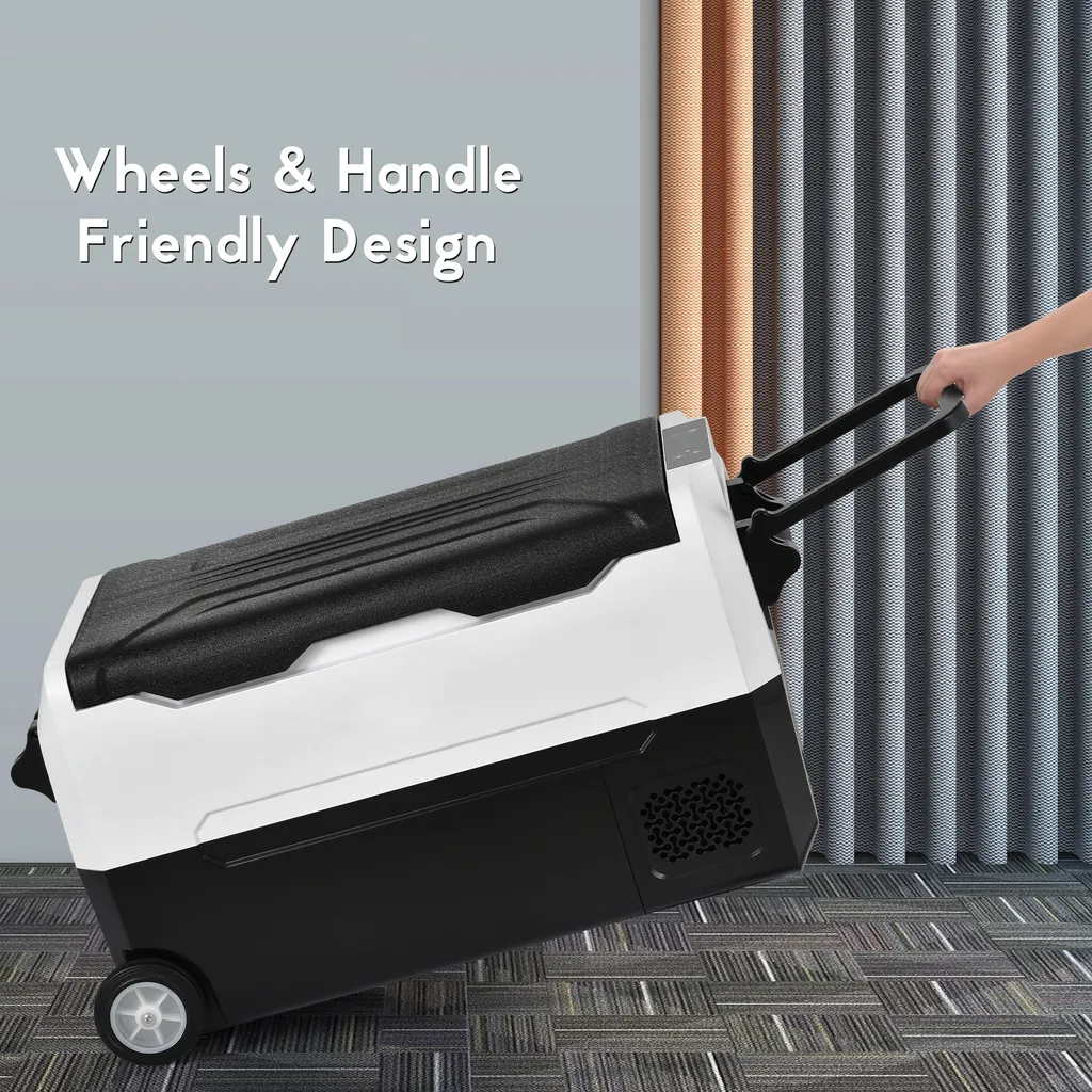 Merax Elektrisch Kühlbox Mit Kompressor 31.5L Schwarz, Mini Kühlschrank Tragbar Kühlleistung Bis -20° C, Gefrierbox 12/24 V Und 230 V Für Büro, Auto, Camping, Garten – Bild 6