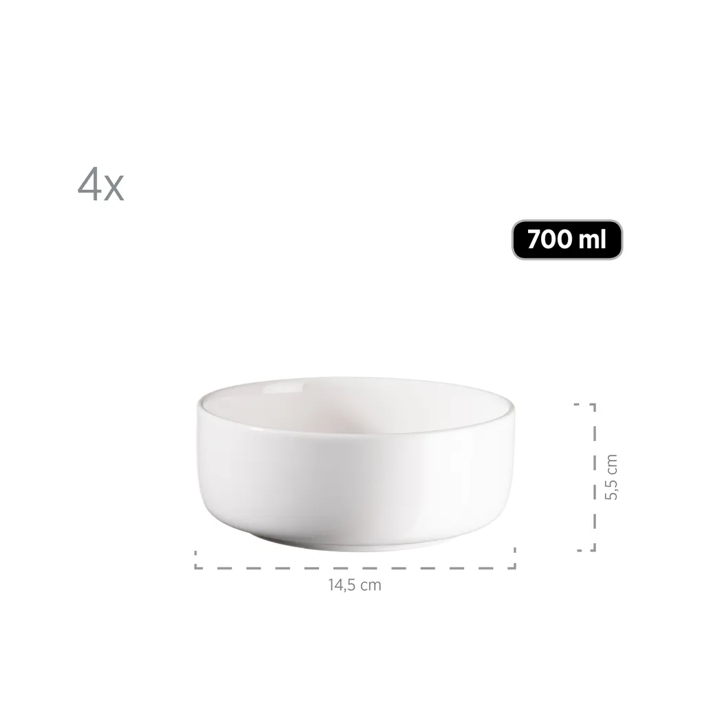 Mäser 931617 Kombiservice Finaro Für 4 Personen, Porzellan, Weiß (1 Set, 16-teilig) – Bild 5