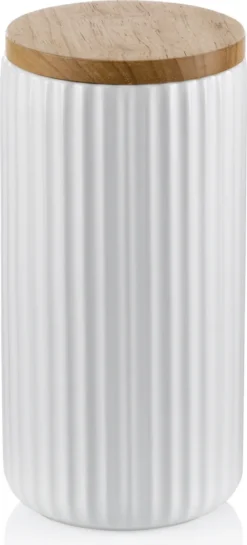 Kela Vorratsdose 1 Liter Keramik Behälter Mailin Aus Keramik Mit Holzdeckel