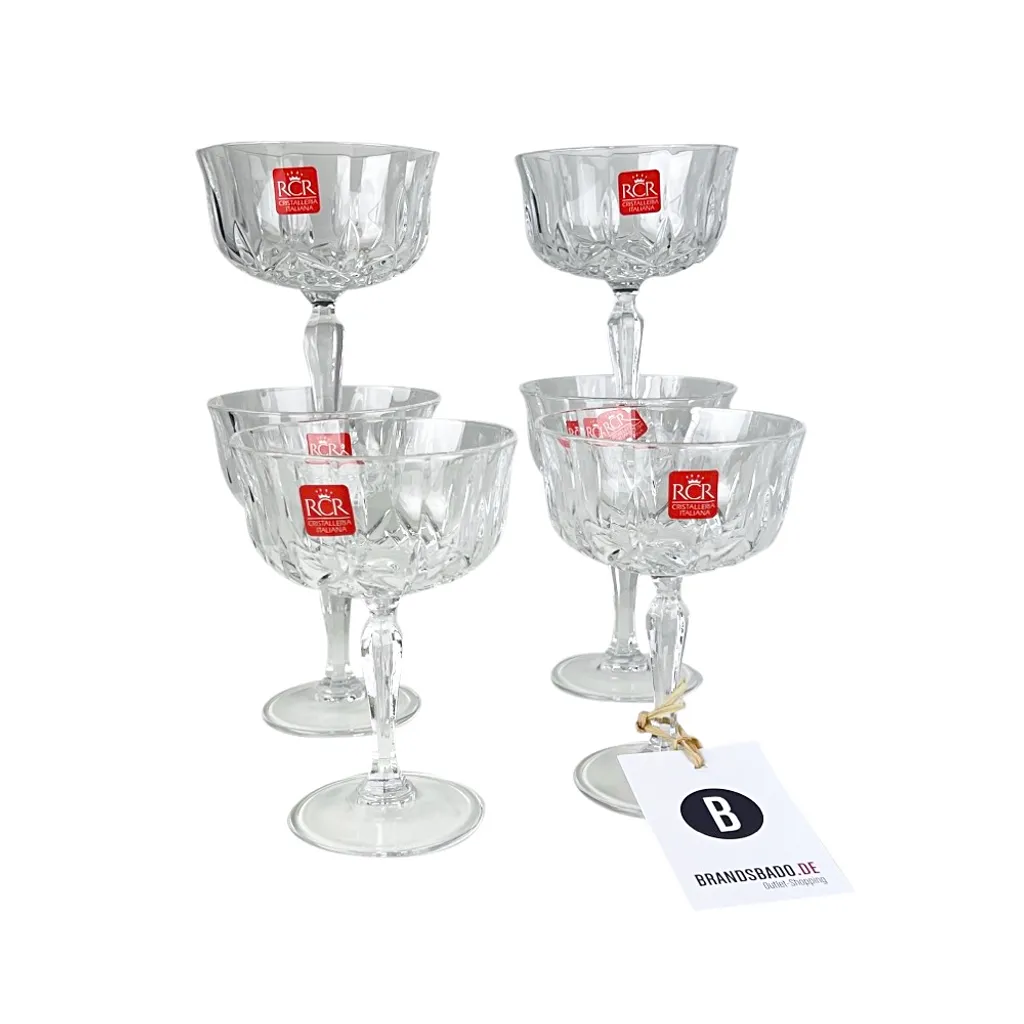 6 X Kristall-Champagnergläser Rori
