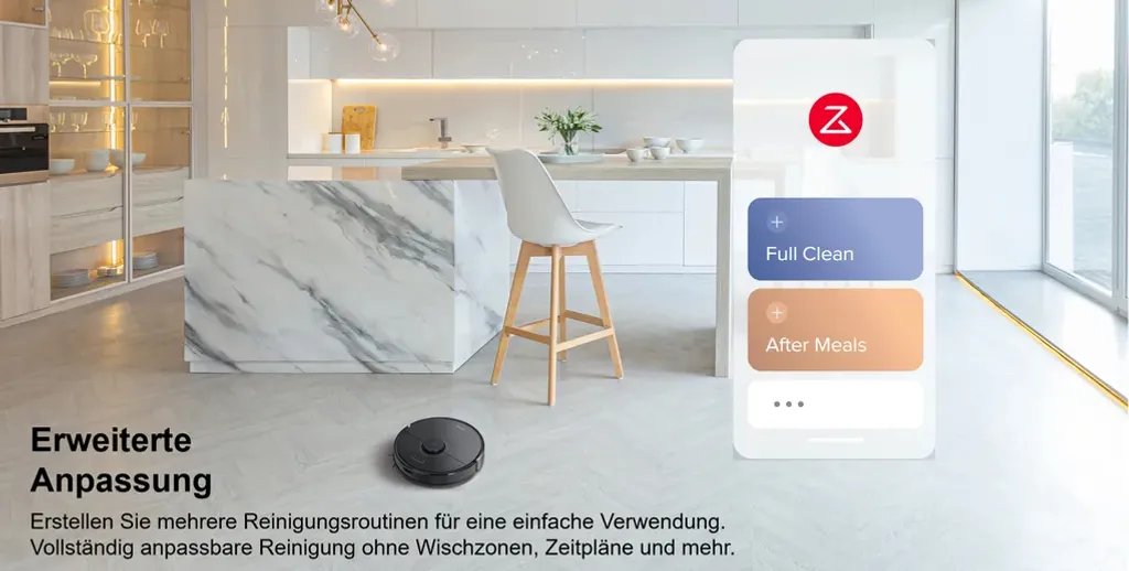 Roborock Q7 Max Staubsauger Saugroboter Kehrroboter 4200Pa Sonic LiDAR EU Schwarz (S5 MAX Update) – Bild 7