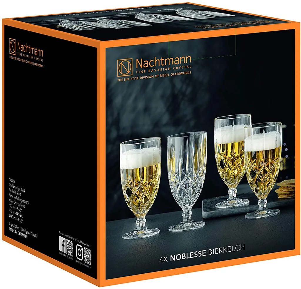 Nachtmann Noblesse Bierkelch 425 Ml, Klar (4er Pack) – Bild 4