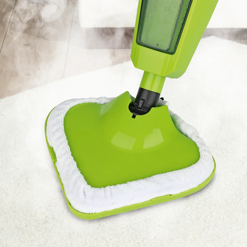 CLEANmaxx Dampfbesen 1000W Grün Bodenpflege Inkl. Messbecher Mikrofasertuch – Bild 5