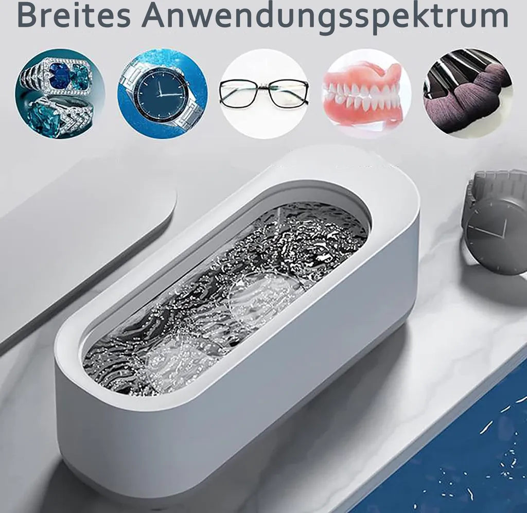 Ultraschallreiniger Ultraschallreinigungsgerät Ultraschallgerät 250ml Ultraschallbad Ultrasonic Cleaner 3000 Hz Für Brillen Schmuck Uhr – Bild 9