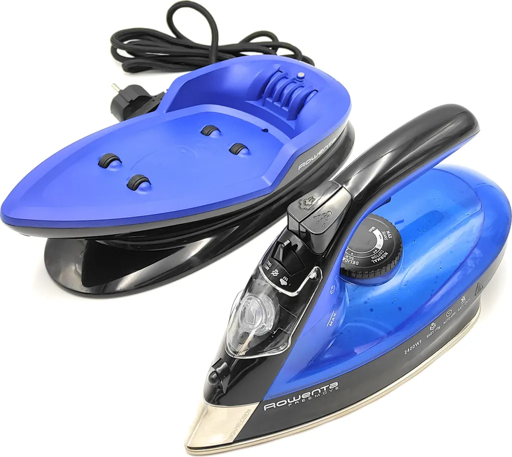 Rowenta DE5010 Dampfbügeleisen Ohne Schnur Mit Ladestation Blau Schwarz – Bild 6