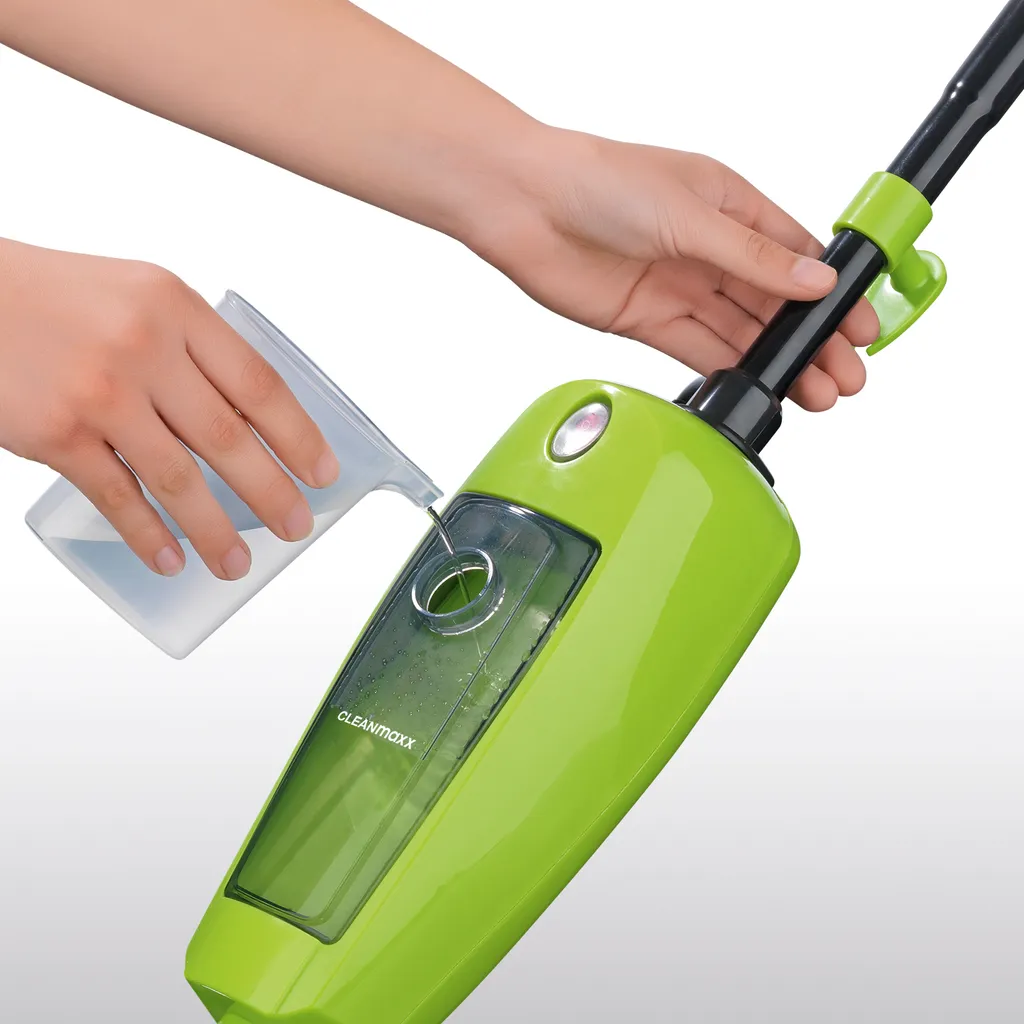 CLEANmaxx Dampfbesen 1000W Grün Bodenpflege Inkl. Messbecher Mikrofasertuch – Bild 6