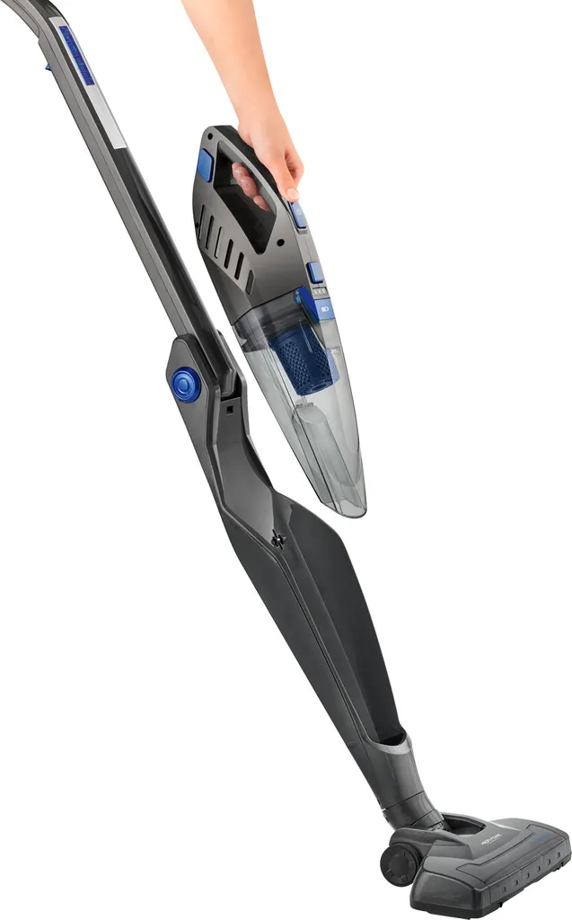 ProfiCare 2 In 1 Hand-und Bodenstaubsauger PC-BS 3035 A, Praktische Ladestation Inkl. Zubehörhalterung, Leistungsstarker 14,8 V Lithium Ionen Akku, Turbo Rotation, HEPA-Filter, Anthrazit-blau – Bild 2