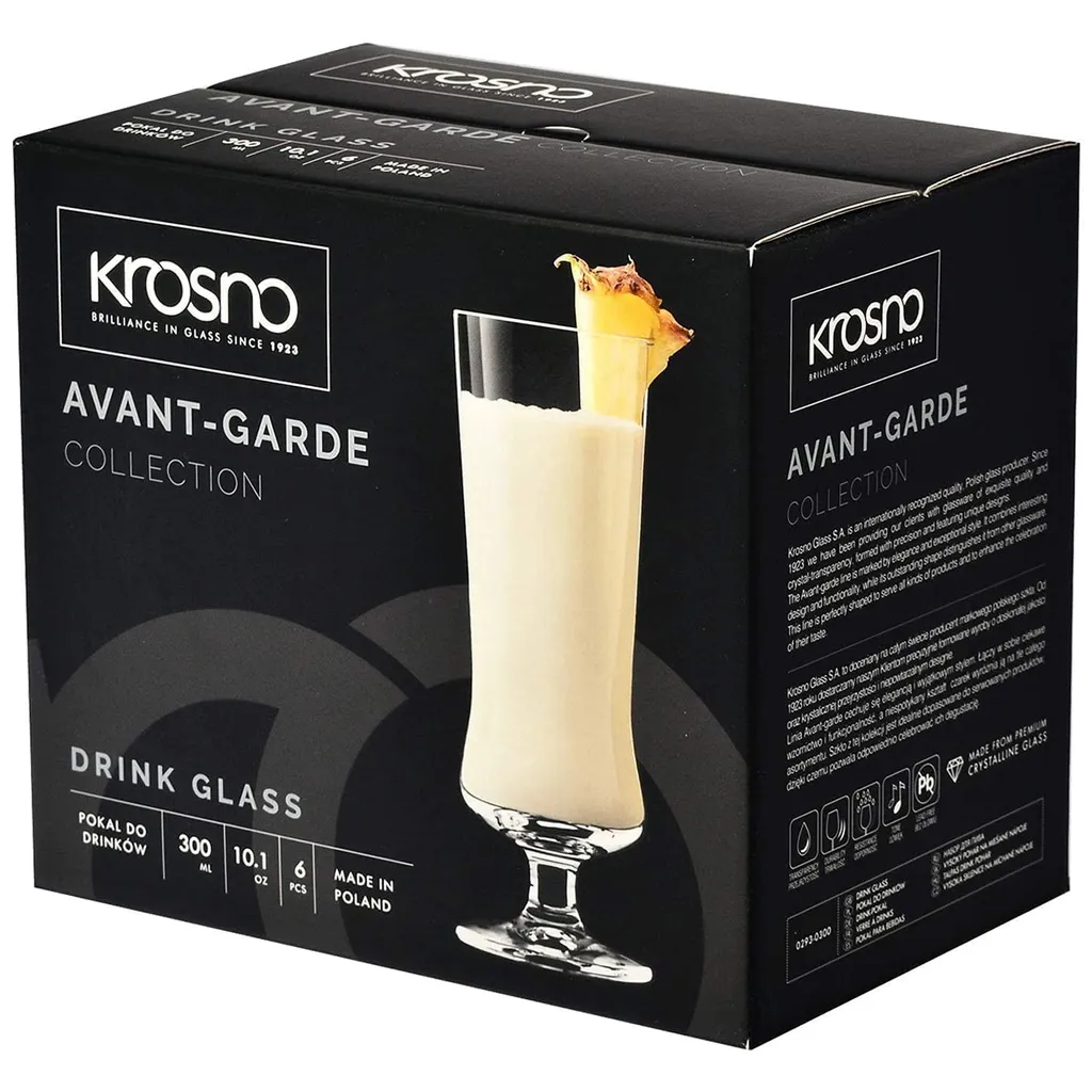 KROSNO Pina Colada Cocktailgläser Longdrinkgläser | Set Von 6 | 300 ML | Avant-Garde Kollektion | Perfekt Für Zuhause, Restaurants Und Partys | Spülmaschinenfest – Bild 9