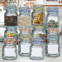12x Bügelglas Einmachglas Gewürzglas Aufbewahrungsglas 100ml Fassungsvermögen