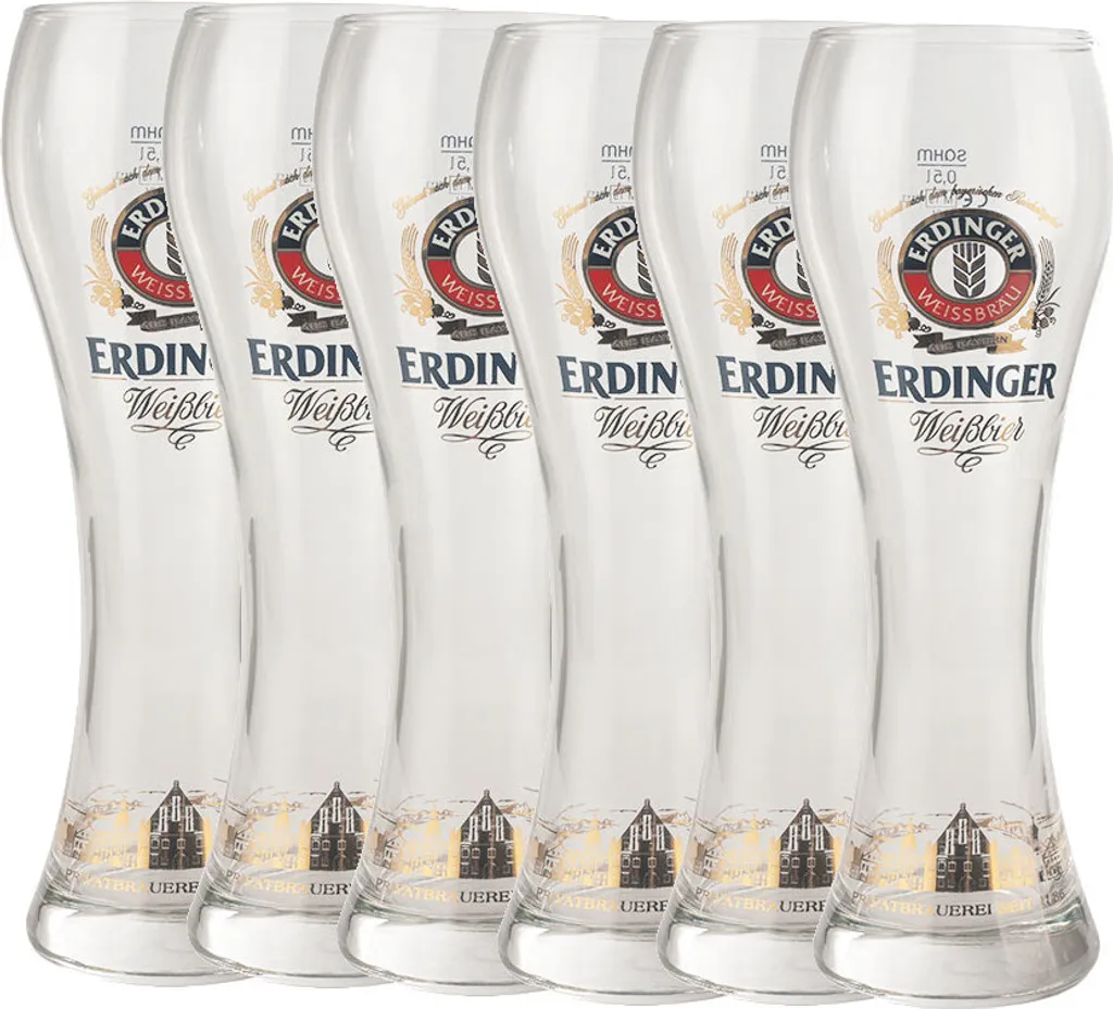 6x Erdinger Weizenbiergläser 0,5L