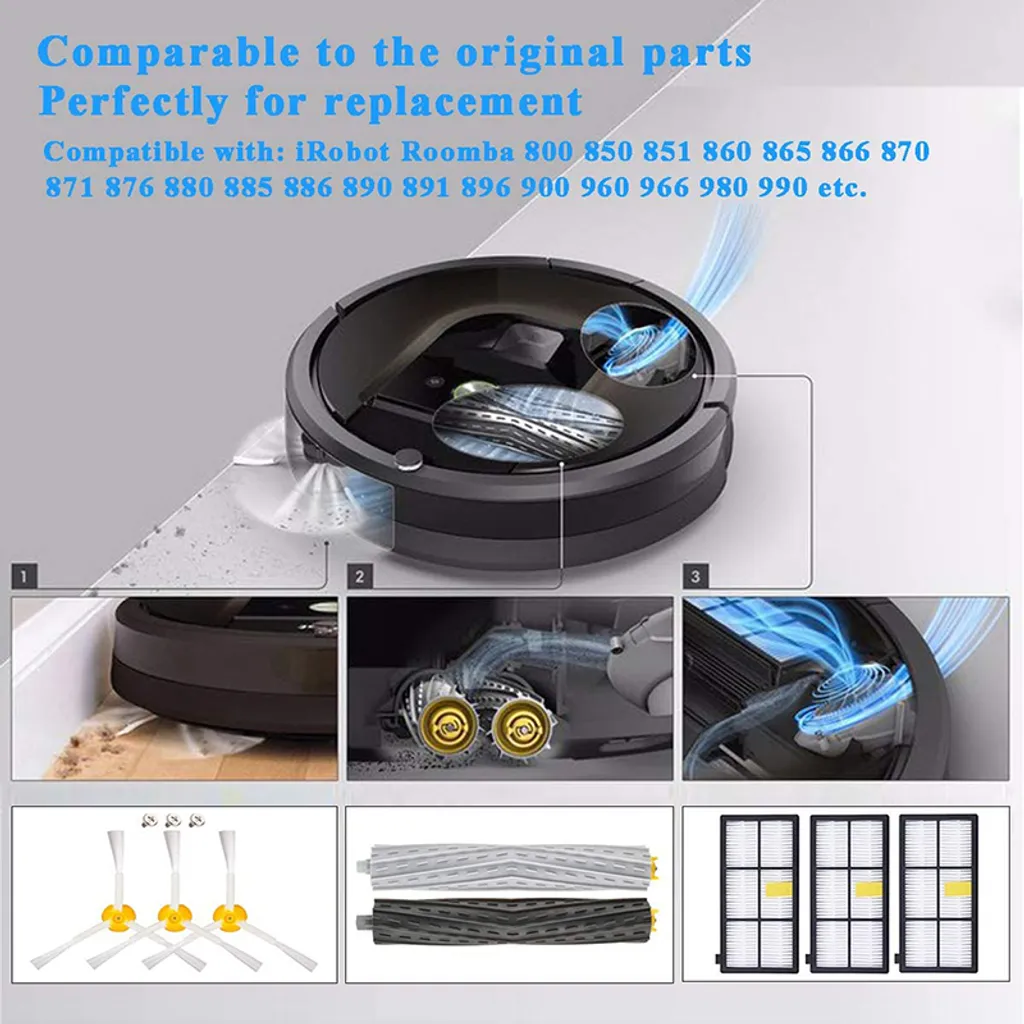 Ersatzteile 8er Set Für IRobot Roomba 800/900 Serie – Bild 7