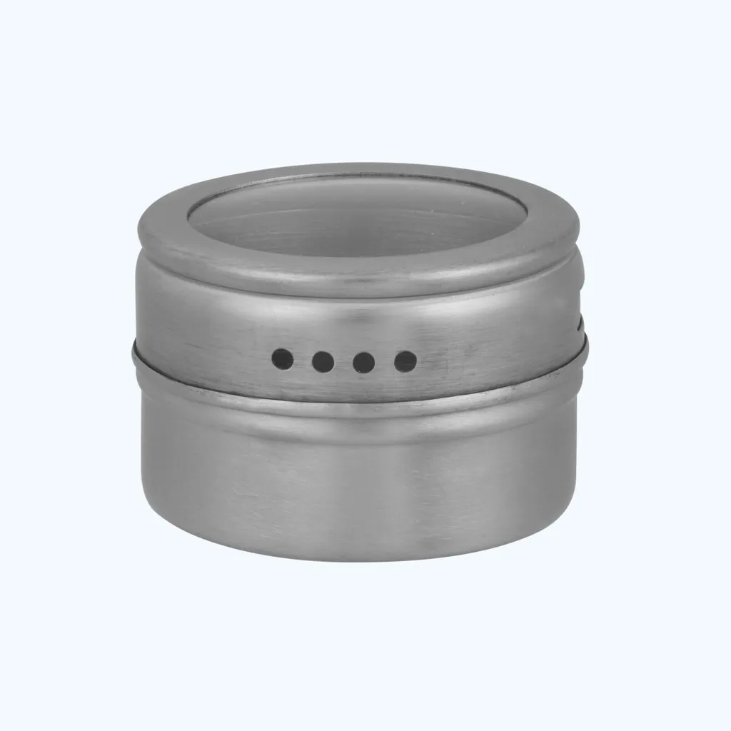 Fackelmann Magnetische Gewürzdose, Vorratsdose Mit Streuöffnungen, Aufbewahrungsdose Aus Edelstahl (Farbe: Silber/Transparent), Menge: 1 Stück – Bild 2