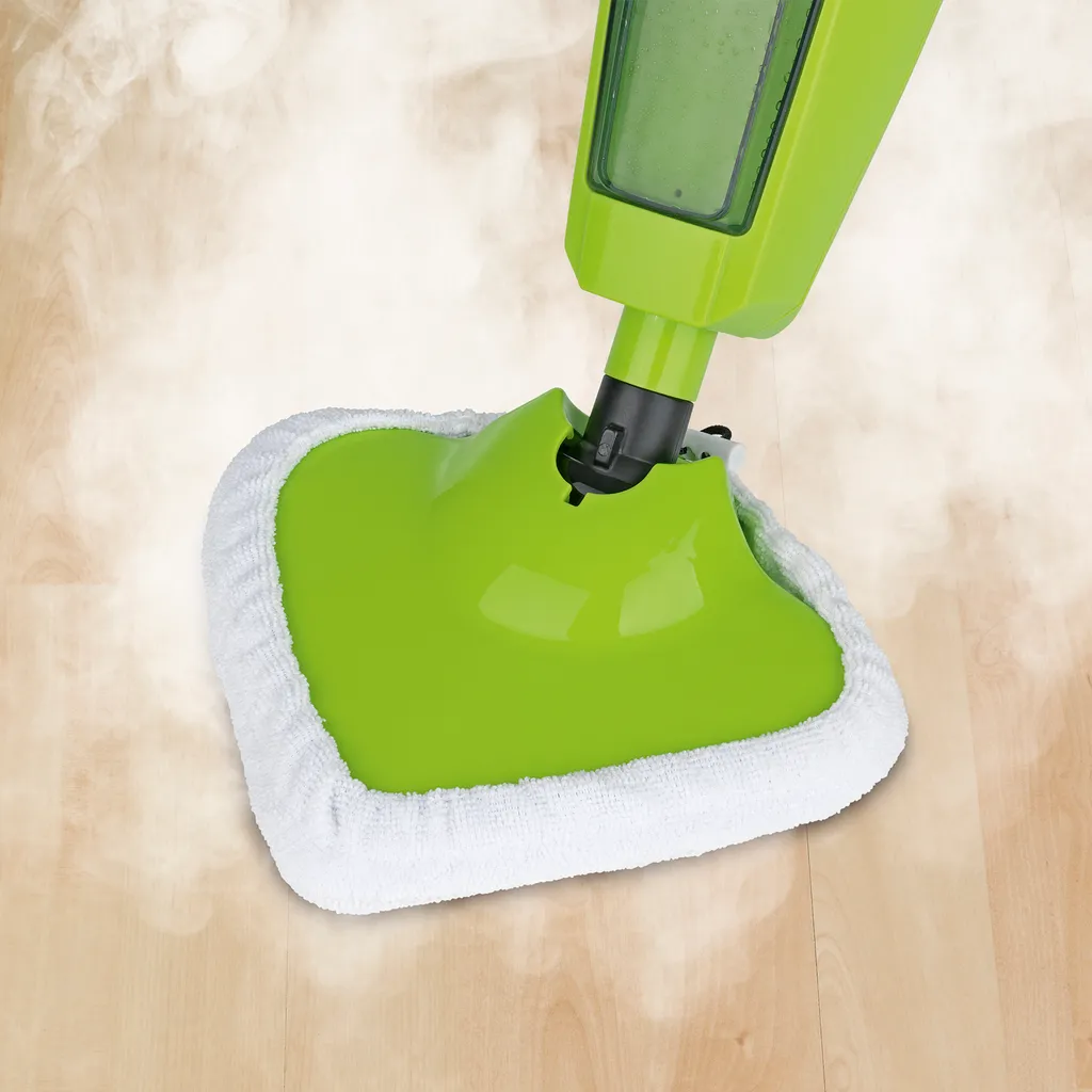 CLEANmaxx Dampfbesen 1000W Grün Bodenpflege Inkl. Messbecher Mikrofasertuch – Bild 7
