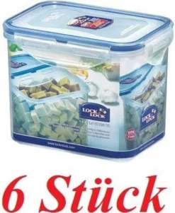 Lock & Lock Frischhaltedosen Set 6-teilig HPL812 Je 1,0 Liter