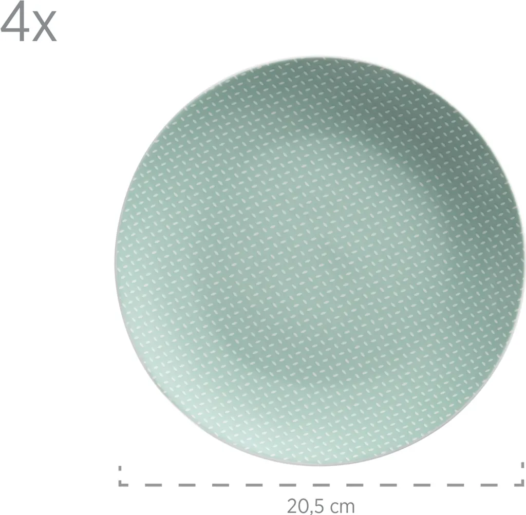 Mäser 931565 Kombiservice Kitchen Time II Für 4 Personen, Porzellan, Grün (1 Set, 16-teilig) – Bild 4