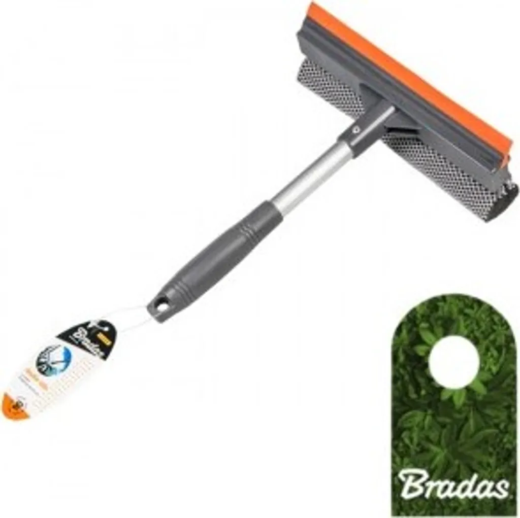 Gummi Fensterwischer Fensterputzer 8" Scheibenreiniger Griff 24cm BRADAS 3769 – Bild 2