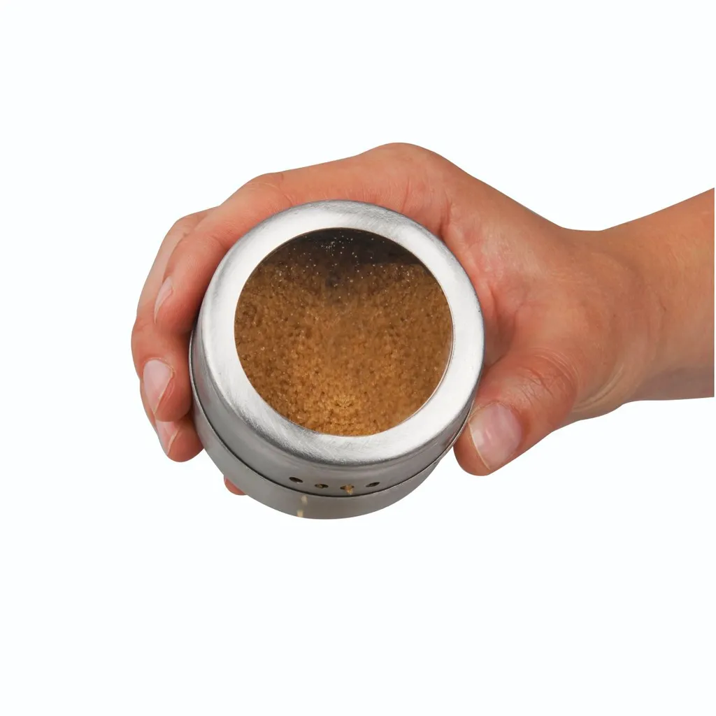 Fackelmann Magnetische Gewürzdose, Vorratsdose Mit Streuöffnungen, Aufbewahrungsdose Aus Edelstahl (Farbe: Silber/Transparent), Menge: 1 Stück – Bild 8