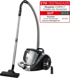 Rowenta Compact Power XXL-Bodenstaubsauger RO4825 Schwarz/grau