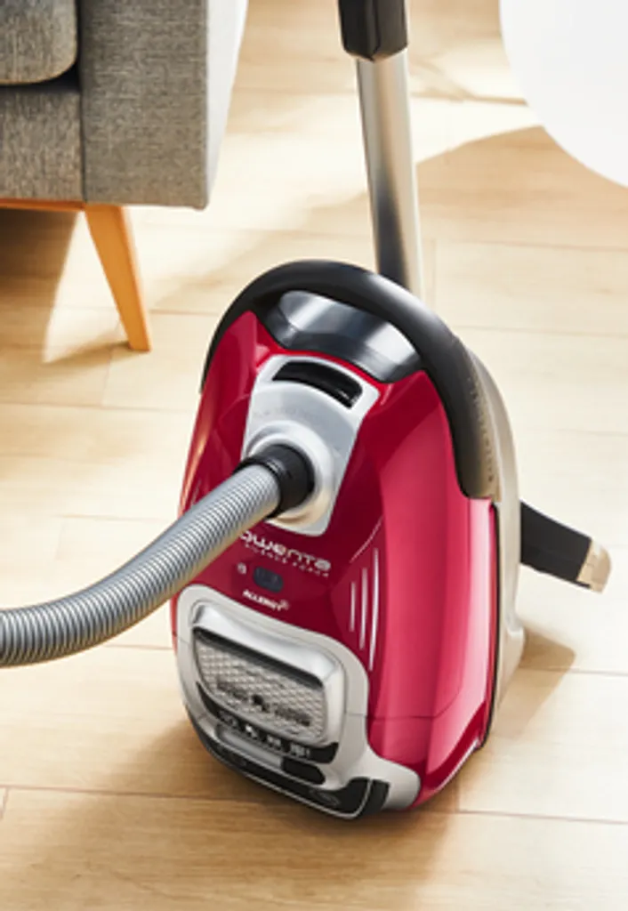 Rowenta RO7473 Silence Force Allergy+ Bodenstaubsauger Mit Beutel (große Staubbeutelkapazität: 4,5 Liter, Extrem Leise, Hocheffiziente Bodendüse, Langlebiger EffiTech-Motor) Schwarz/rot – Bild 9