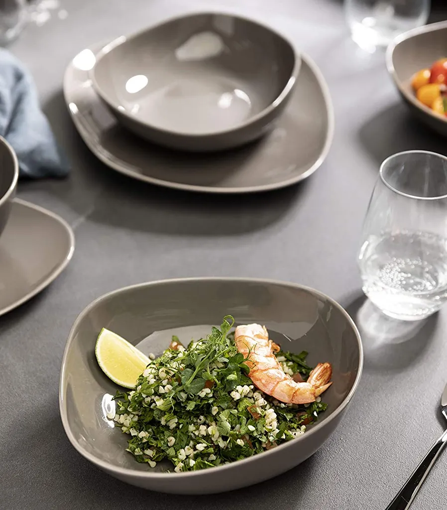 LIKE.BY Villeroy & Boch Organic Taupe Tellerset 12tlg Geschirr Service Porzellan – Bild 2