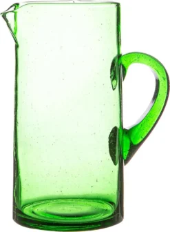 Nicola Spring Jebel Recycled Glaskanne - Wasser, Saft Karaffe - 1L - Grün