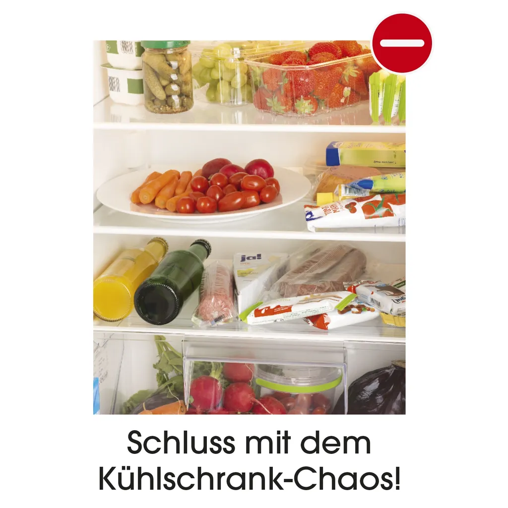 GOURMETmaxx Klemm-Schublade Für Kühlschrank, 3er-Set Schublade Klemm Kühlschrank GOURMETmaxx Zusatzfach Gemüsefach 3er-Set Ordnung – Bild 11