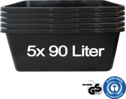 5 Stk. 90 Liter Pflanzwanne Mörtelkasten Tuppe Mörtelkasten Zementkübel Maurerkasten Pflanzkübel